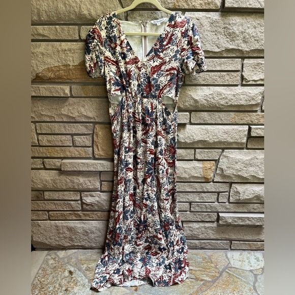 WALTER BAKER Jada Dancing Lotus Maxi Dress Floral Print bohemian Sz 6 - Picture 2 of 10